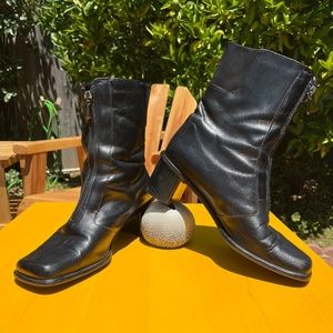 Aquatalia Weather Proof Square Toe Zip-up Boots